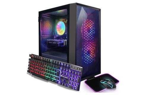 Colorful desktop computer.